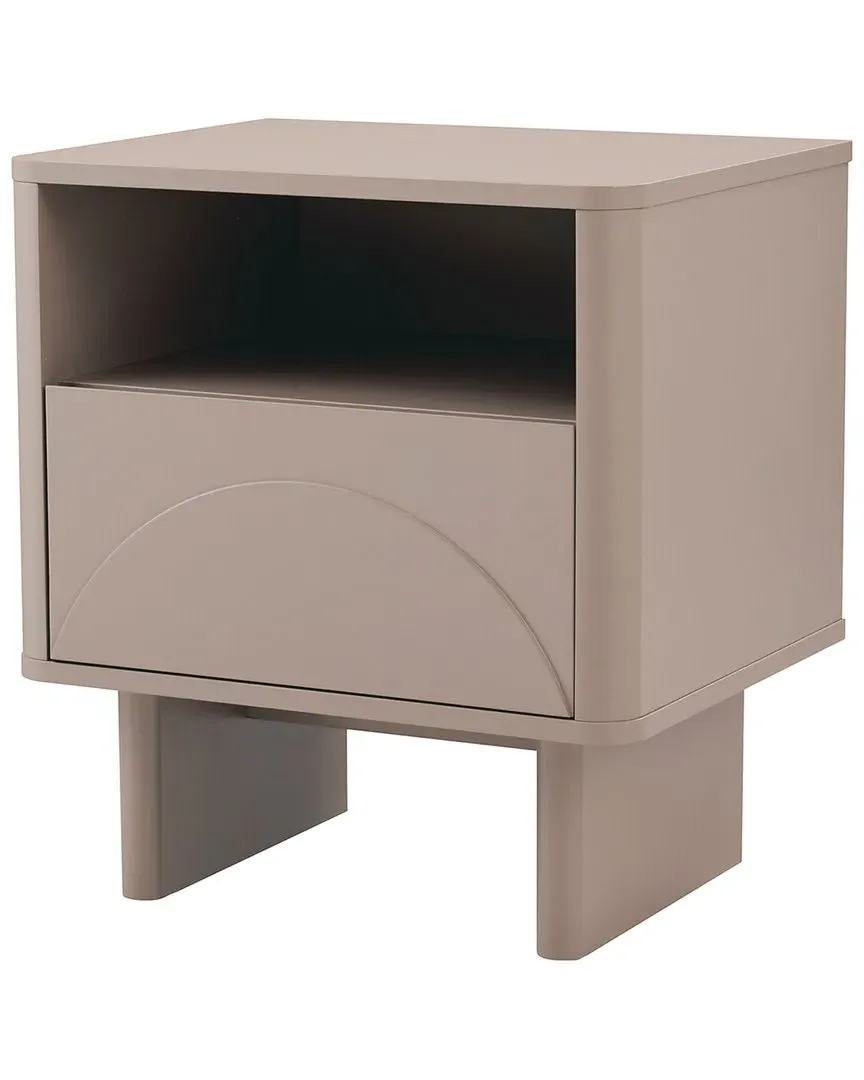 Ella Nightstand with Drawer - Brown, MDF image