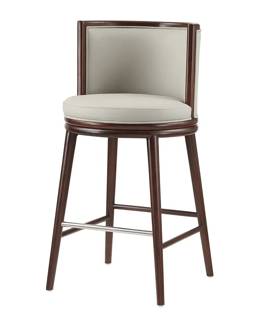 Evalyn Barstool with Backrest - Stone, Leatherette image