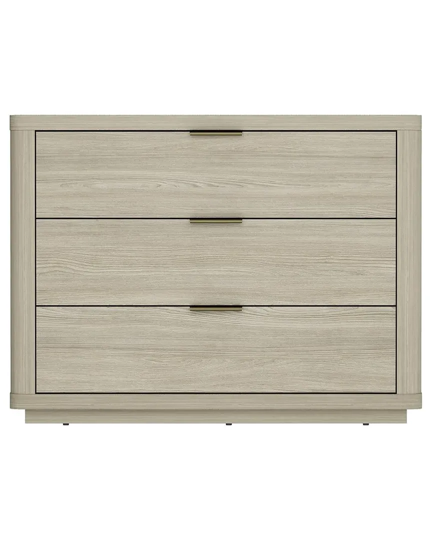 Evelyn Nightstand with 3 Drawers - Natural, MDF