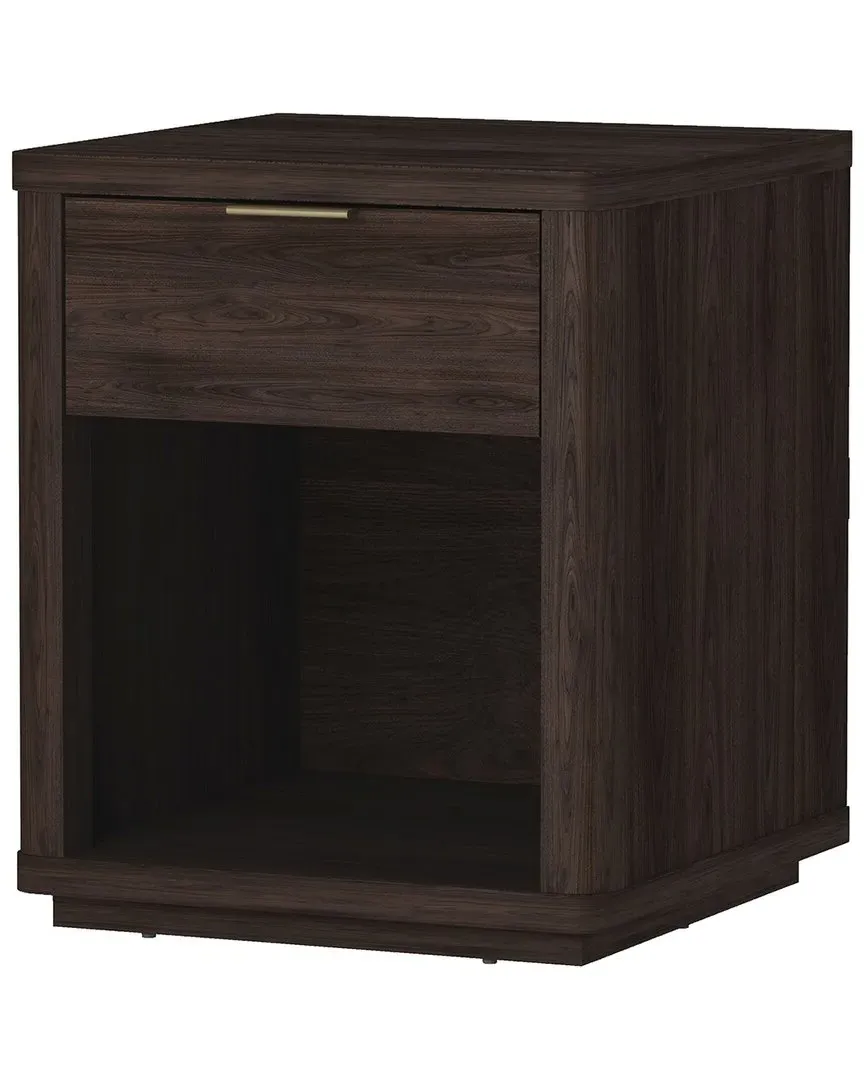 Evelyn Nightstand with Full Extension Drawer - Brown, MDF image
