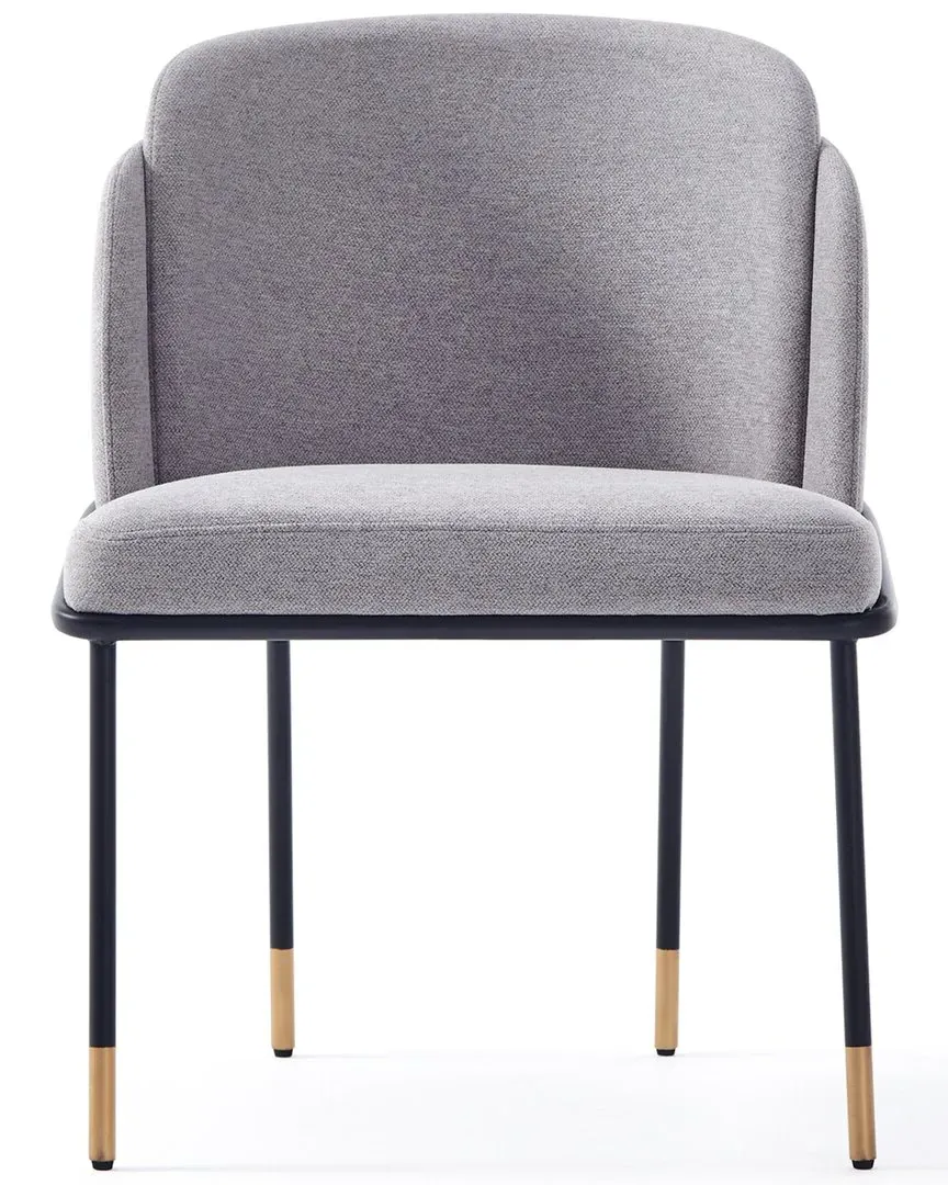 Flor Set of 2 Dining Chairs - Grey, Metal