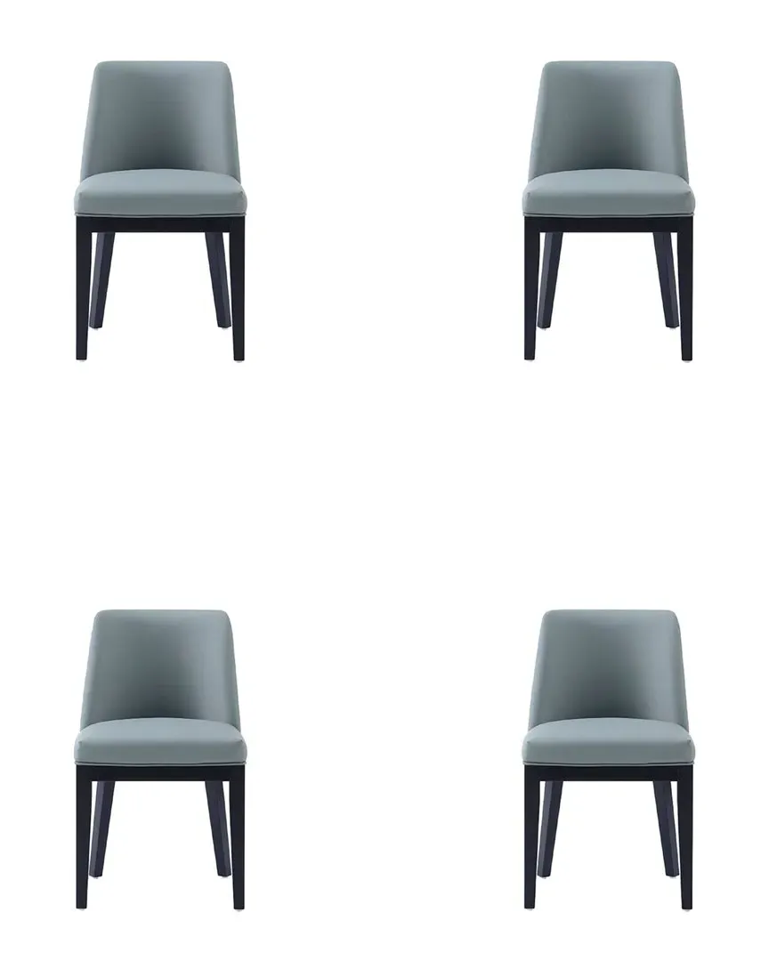 Gansevoort Set of 4 Dining Chairs - Pewter, Beech Wood image