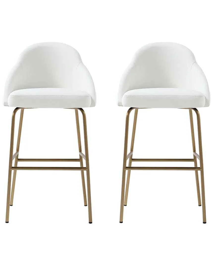 Gracie Bar Stool - White, Leatherette