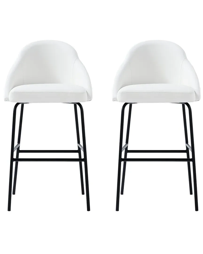 Gracie Barstool - White, Leatherette