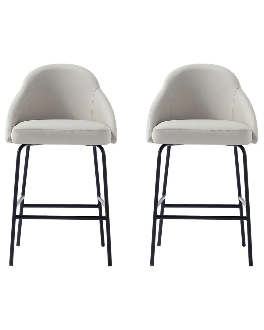 Gracie Counter Stool - Stone, Leatherette