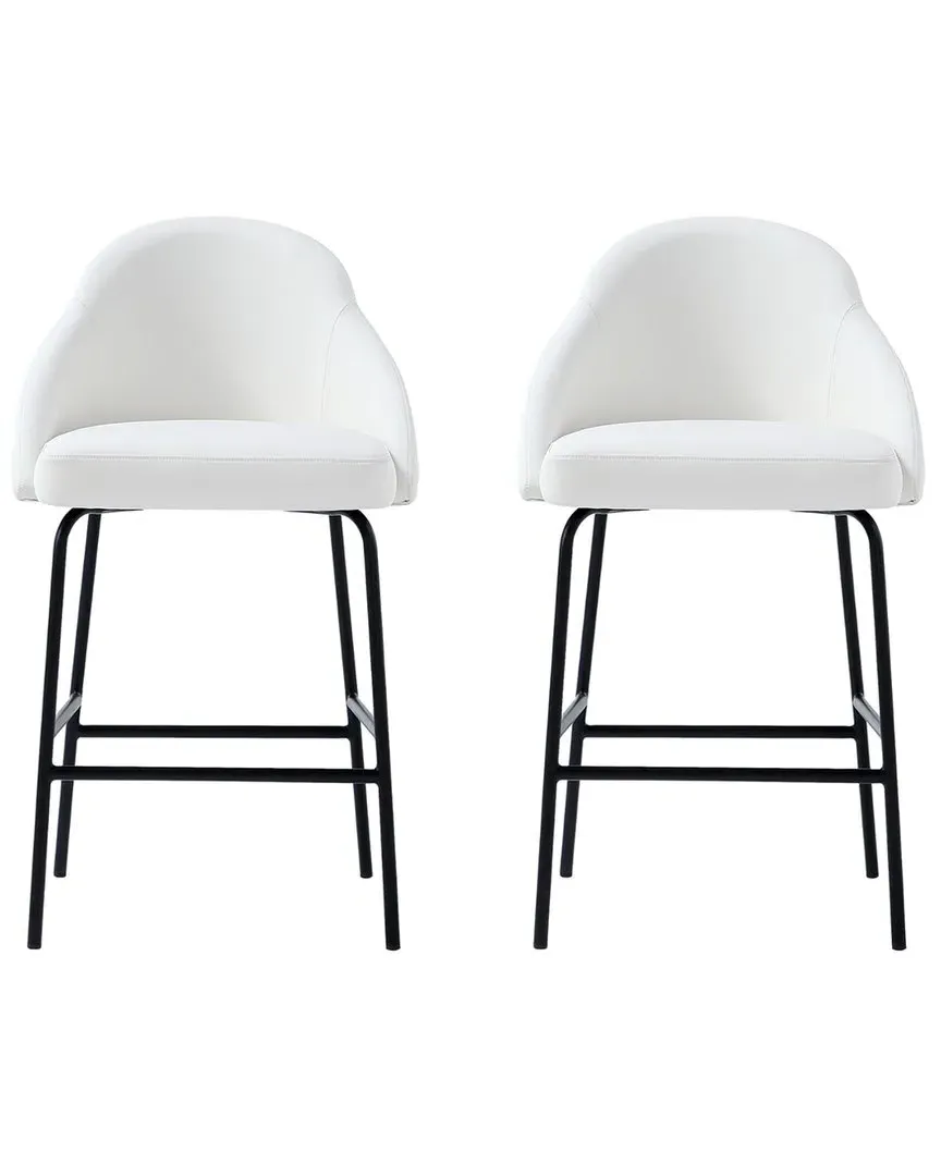 Gracie Counter Stool - White, Leatherette