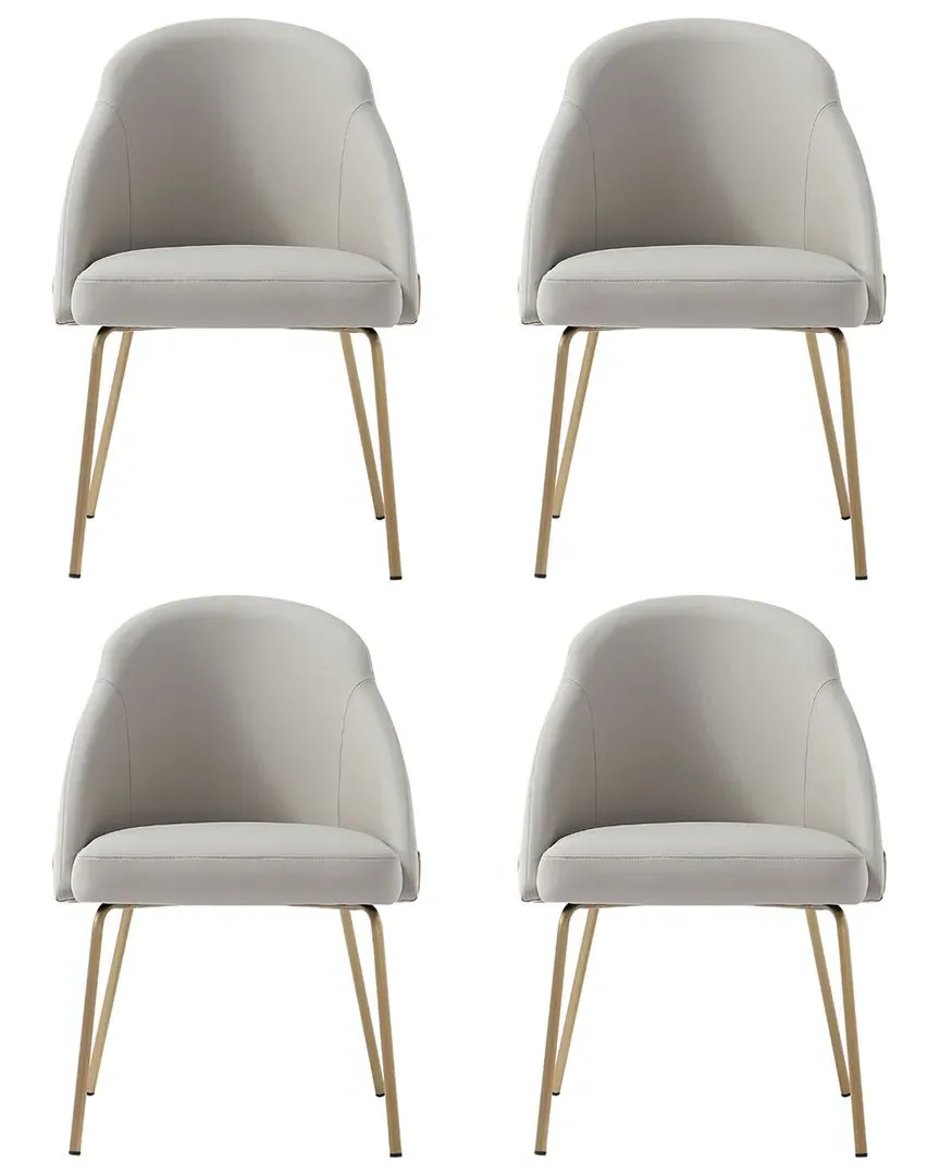 Gracie Dining Chair Set of 4 - Stone, Leatherette