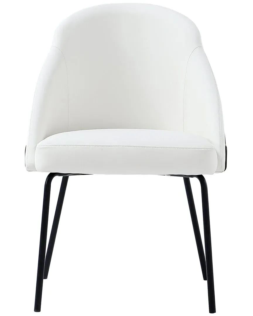 Gracie Dining Chair - White, Leatherette