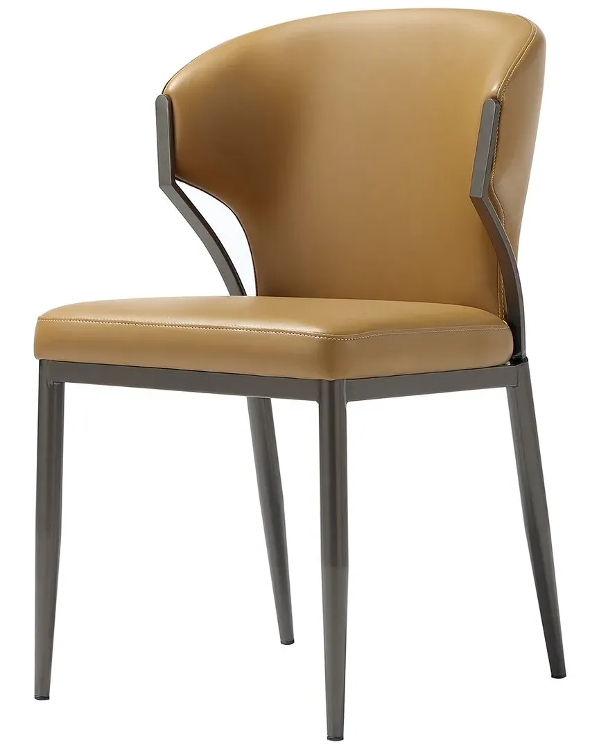 Kirsten Set of 2 Dining Chairs - Camel, Leatherette image