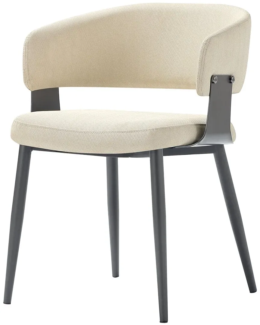 Luce Dining Chair with Metal Legs - Sand, Textured Leatherette image
