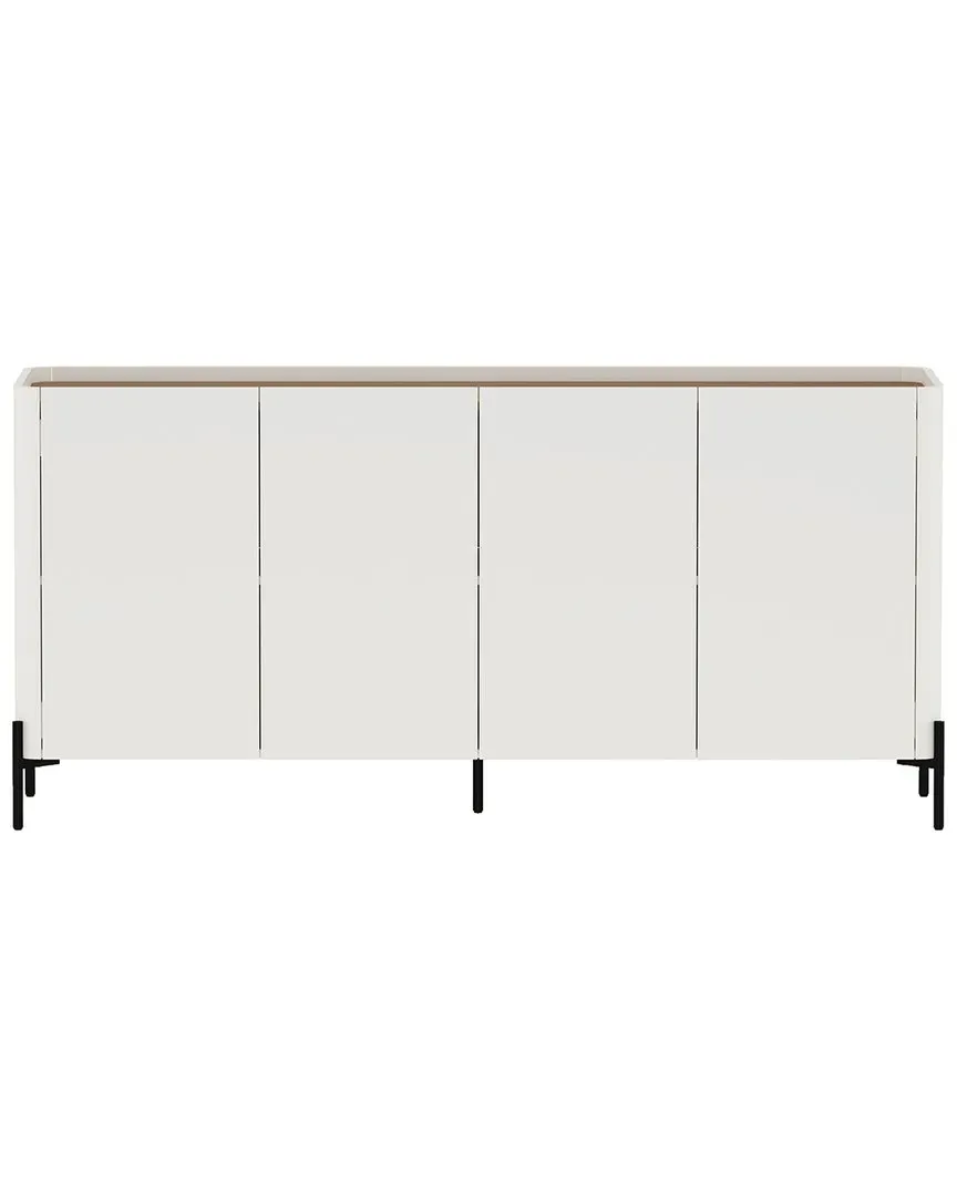 Manhattan Comfort Abbey 66.9in Sideboard - Maple, Off White image