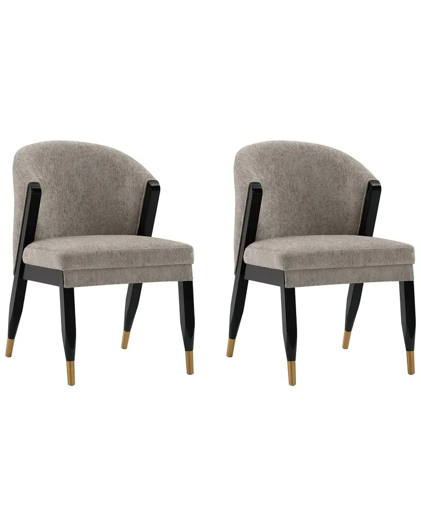 Ola Set of 2 Dining Chairs - Stone, Boucle