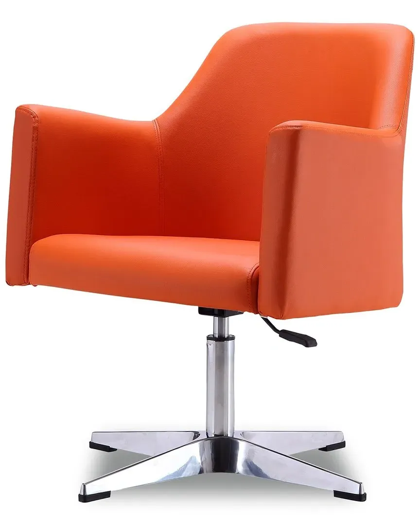 Pelo Set of 2 Adjustable Height Swivel Accent Chairs - Orange image