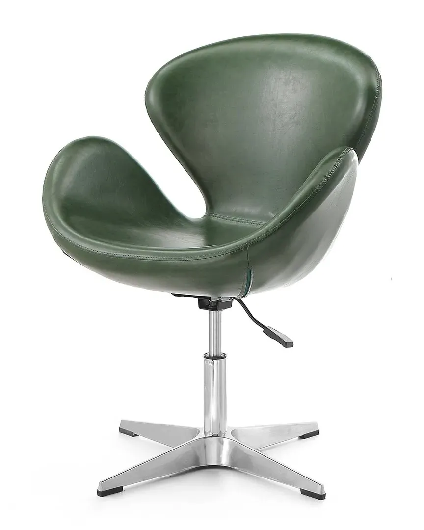 Raspberry Set of 2 Adjustable Swivel Chairs - Forest Green, Metal