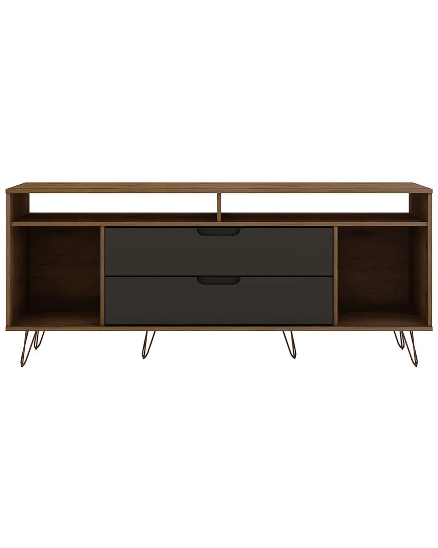 Rockefeller TV Stand with Storage - Grey, MDF image
