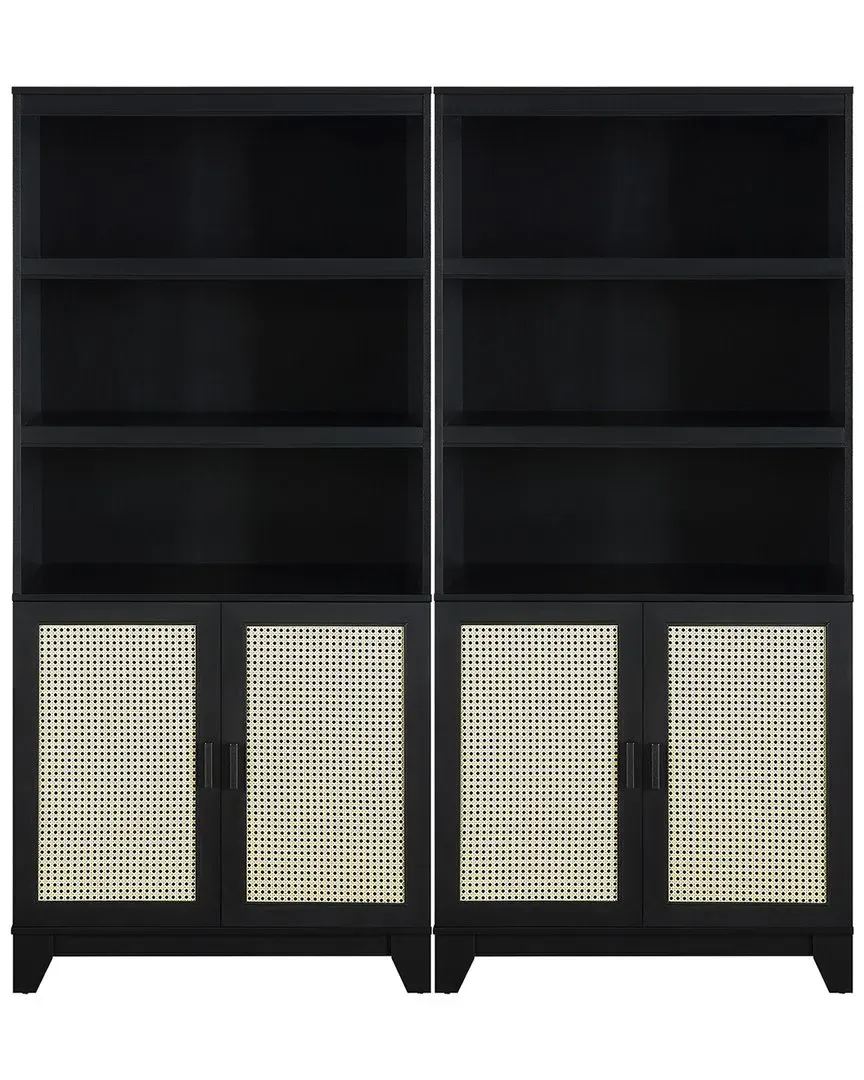 Sheridan Set of 2 Bookcase Cabinets - Black image