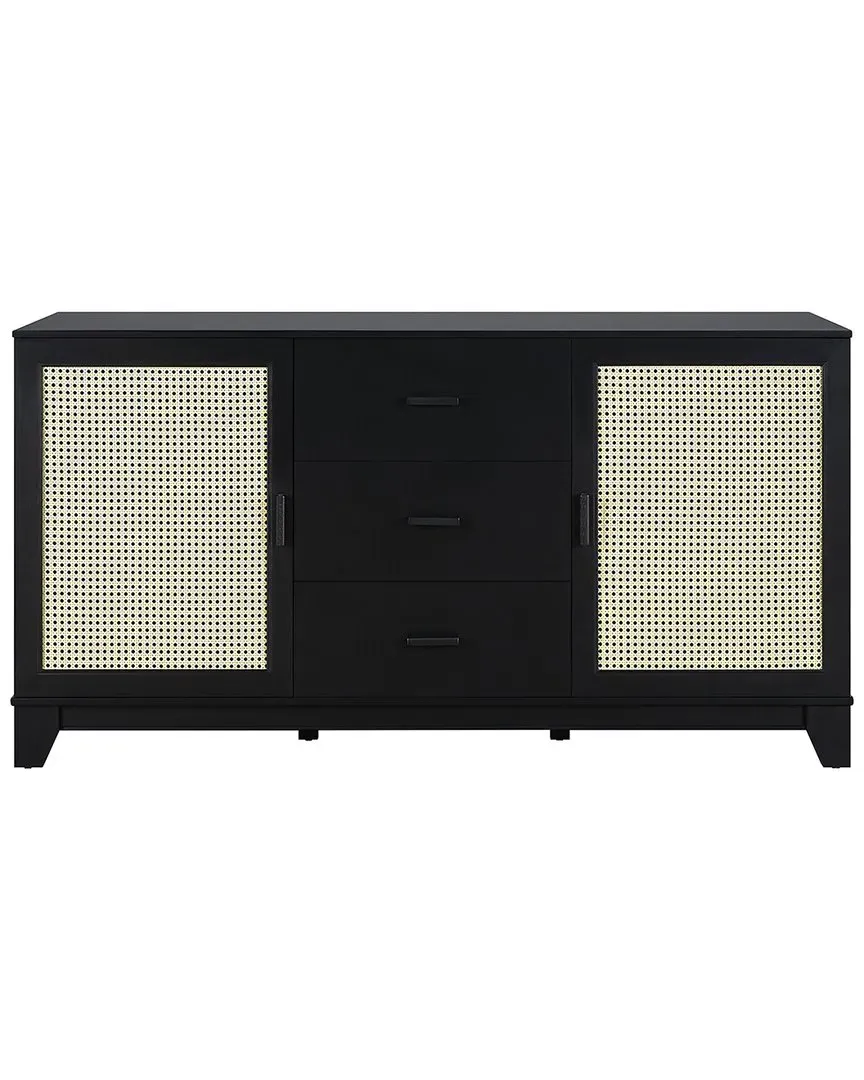 Sheridan Sideboard Cabinet with Adjustable Shelves - Black image