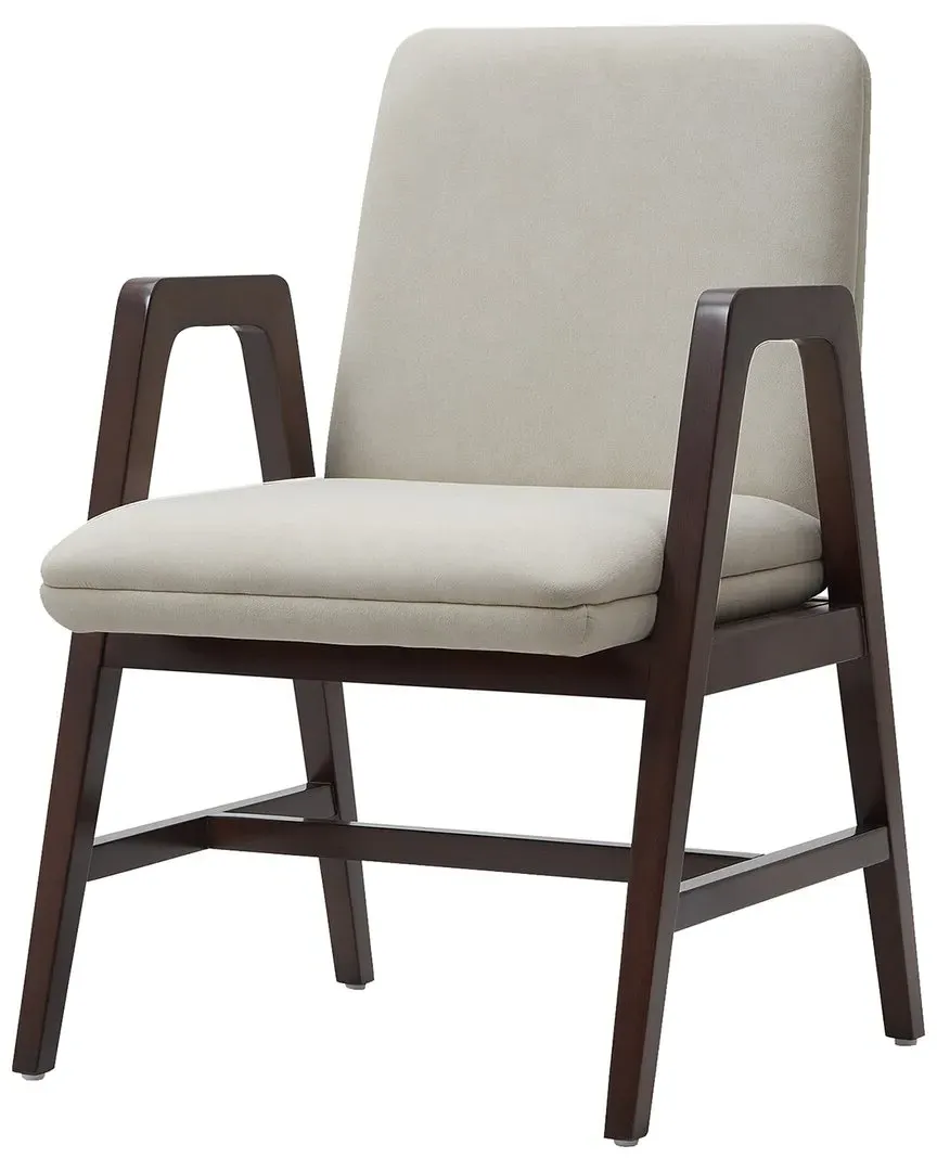 Stella Velvet Dining Armchair - Champagne, Beech Wood image