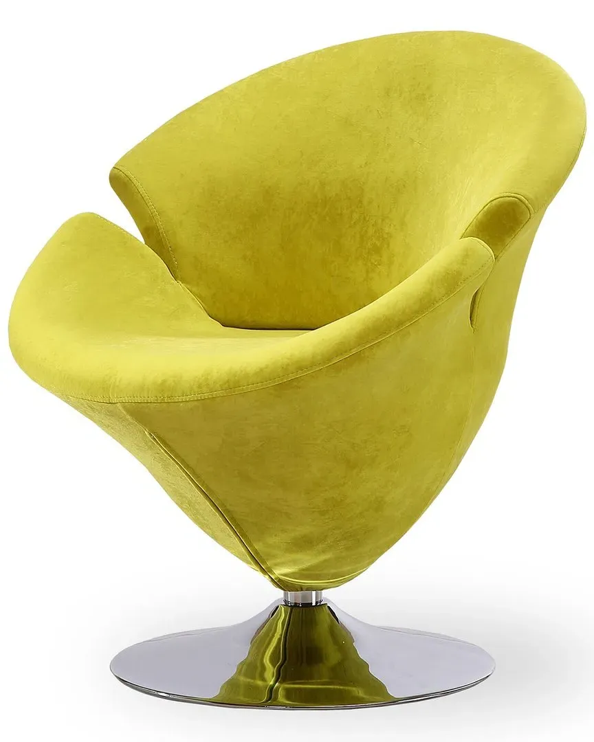 Tulip Swivel Accent Chairs Set of 2 - Green, Metal image