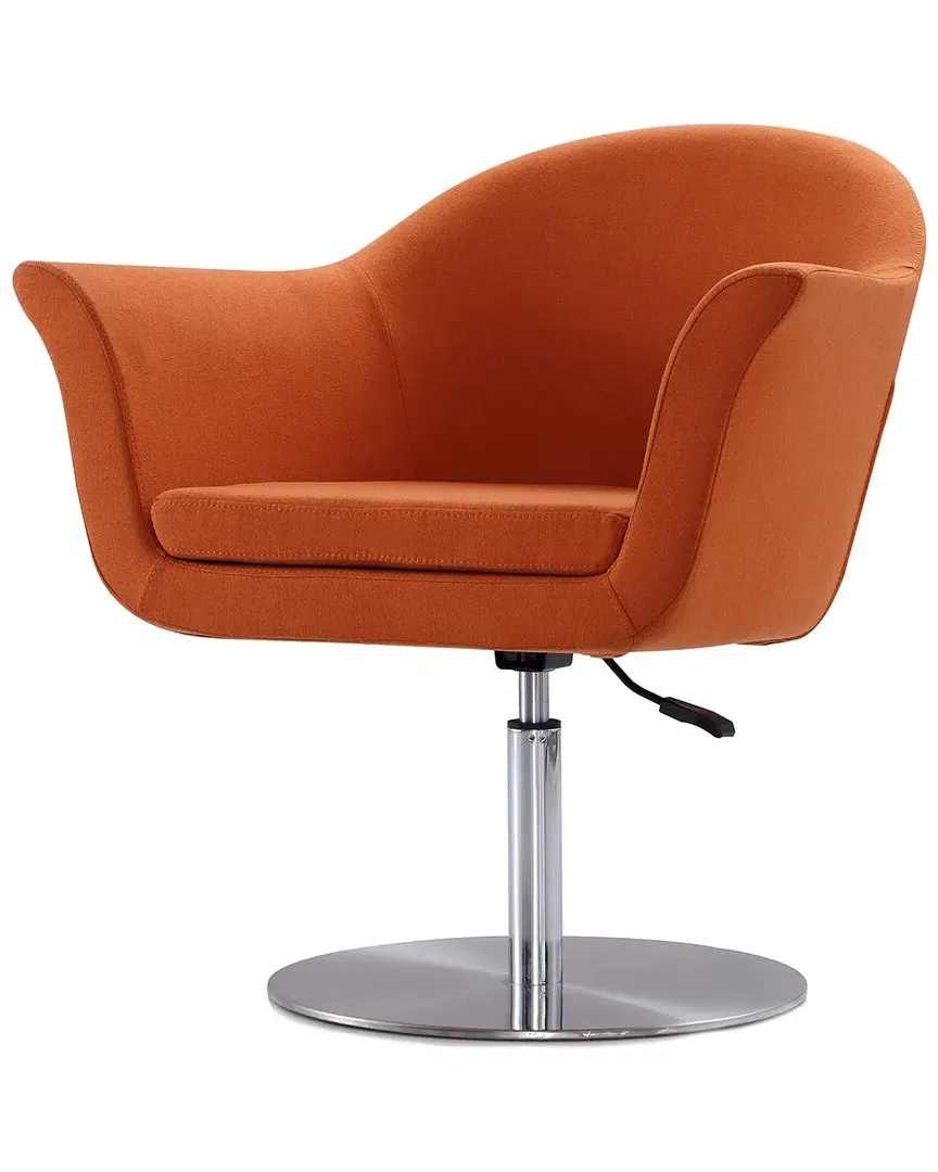 Voyager Swivel Adjustable Accent Chairs Set of 2 - Orange