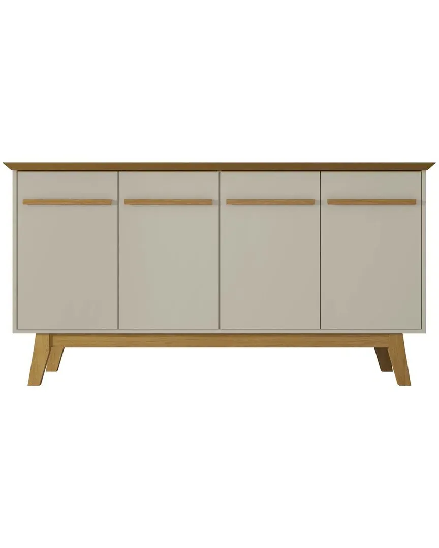 Yonkers 63in Sideboard with Storage - Off White, Cinnamon