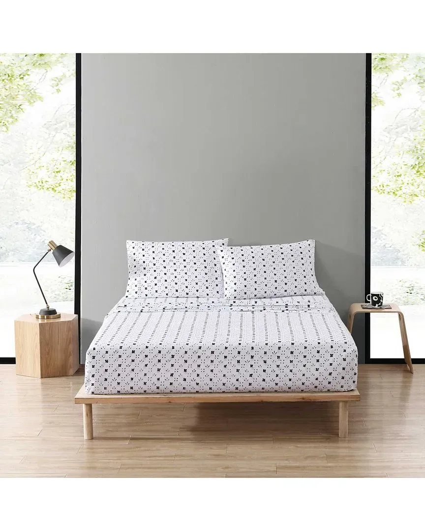 Kukkaketo Percale Sheet Set - Black, Cotton