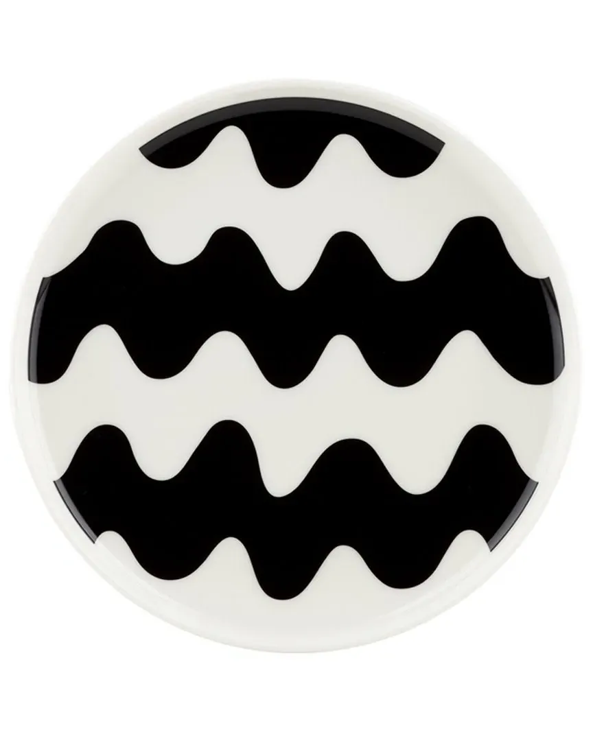 Lokki Plate - Black White, Stoneware image