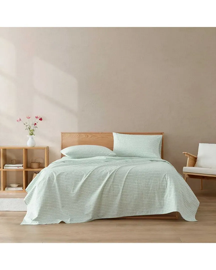Pikku Rasymatto Cotton Percale Sheet Set - Green