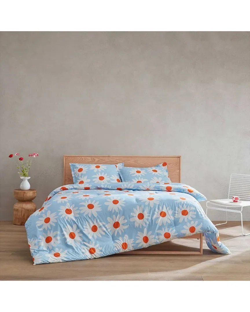 Rakastaa Ei Rakasta Cotton Percale Comforter Set - Light Blue