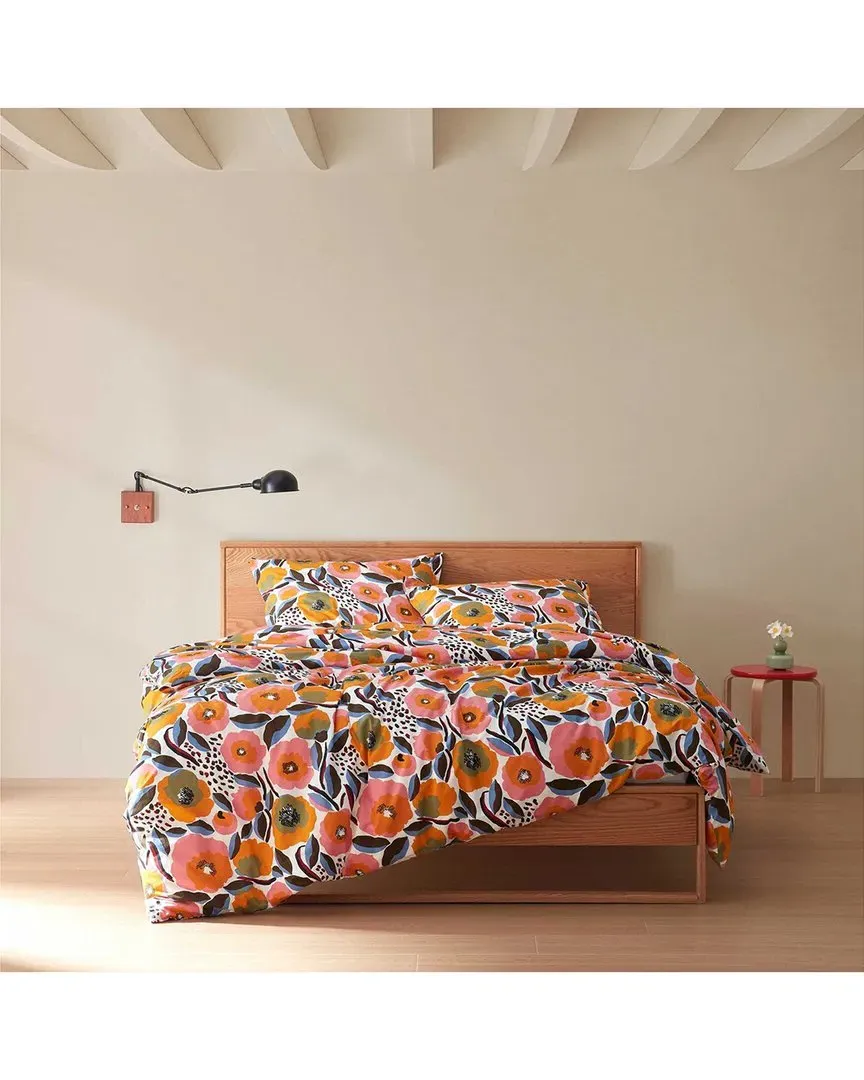 Rosarium Cotton Percale Duvet Cover Set - Rose image