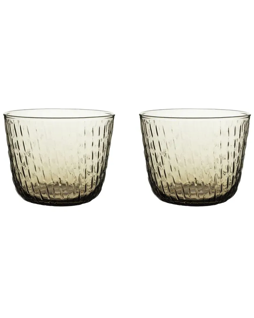 Set of 2 Syksy Glass Tumblers - Brown image