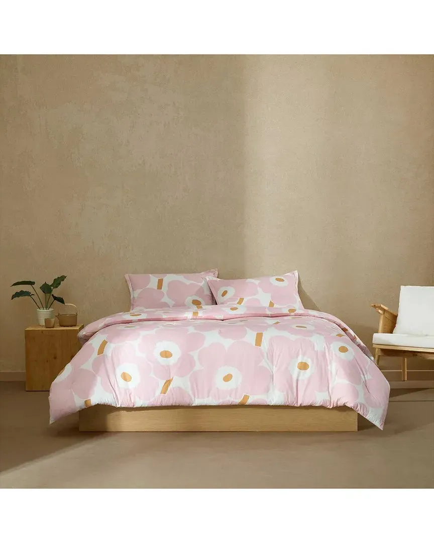 Unikko Cotton Percale Duvet Set - Pink