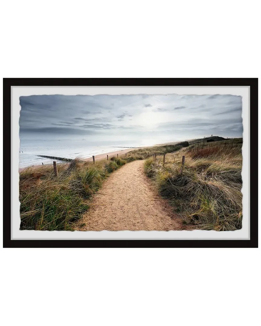 Cloud, Sun And Grass Framed Print - Multicolor image