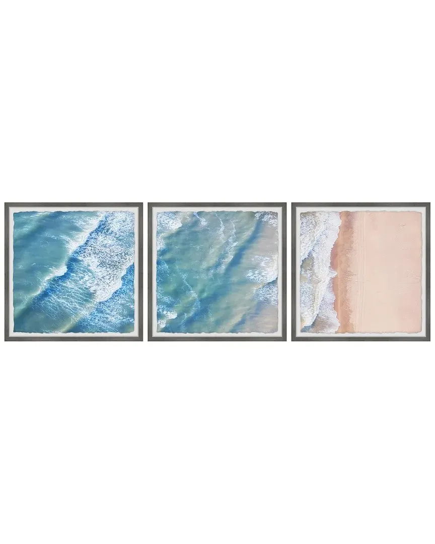Happiness Comes In Waves Triptych Wall Art - Multicolor image
