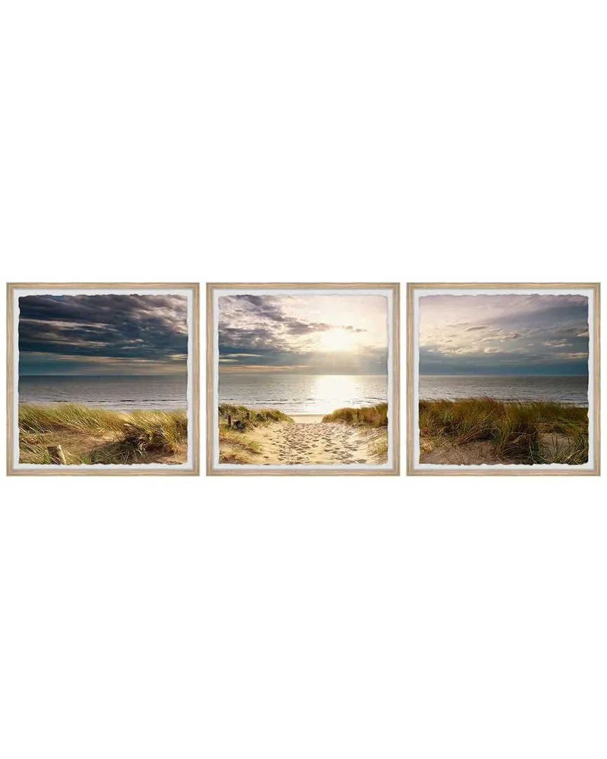 Relaxing Ocean Triptych Wall Art - Multicolor image