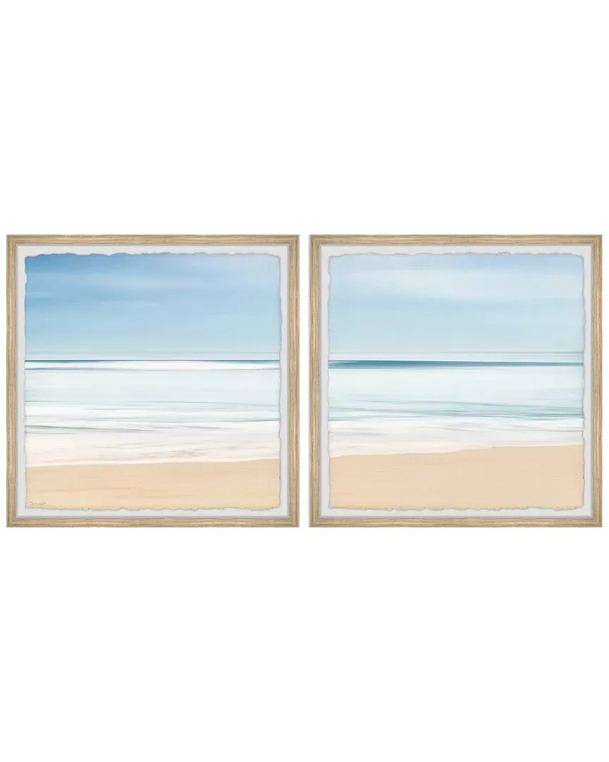 Sea Waves Foam Diptych Wall Art - Multicolor, Paper
