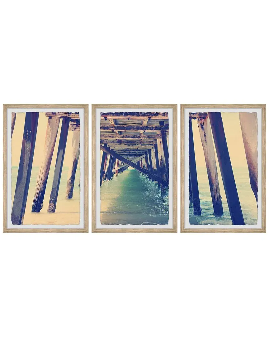 Under The Pier Triptych Wall Art - Multicolor image