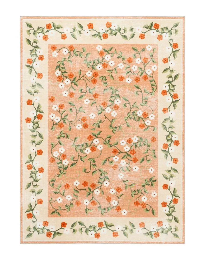 Clementine Polyester Rug - Red