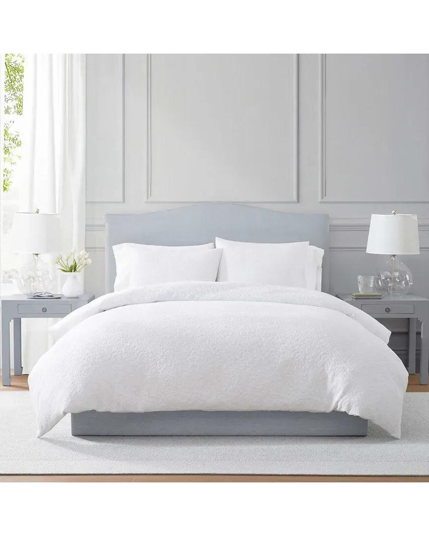 Garden Trellis Cotton Blend Jacquard Comforter Set - White image