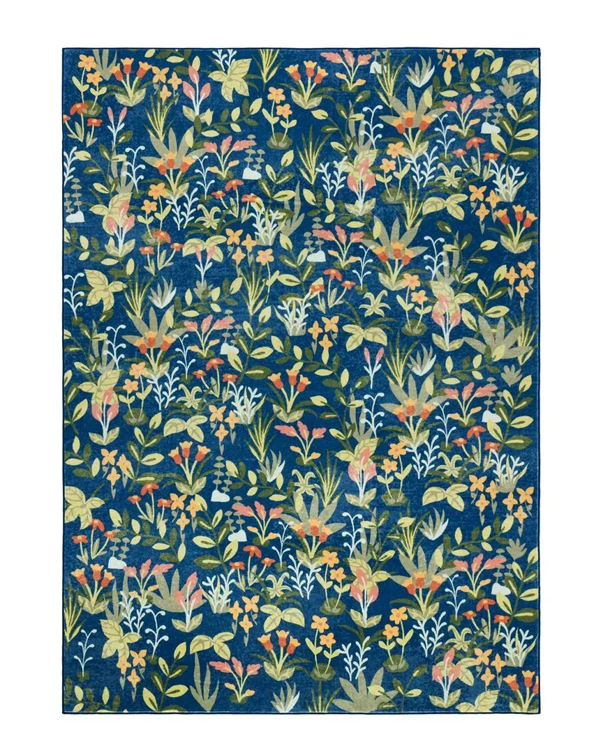 Petunia Polyester Rug - Navy image