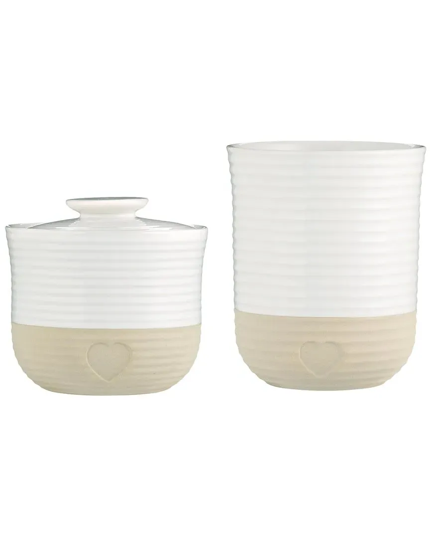Mason Cash Set of 2 Utensil & Storage Jars - Cream image