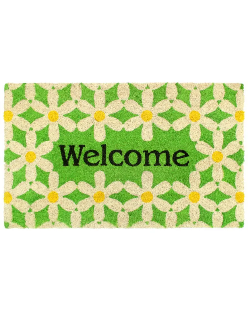 Daisy Coir Doormat - Green image