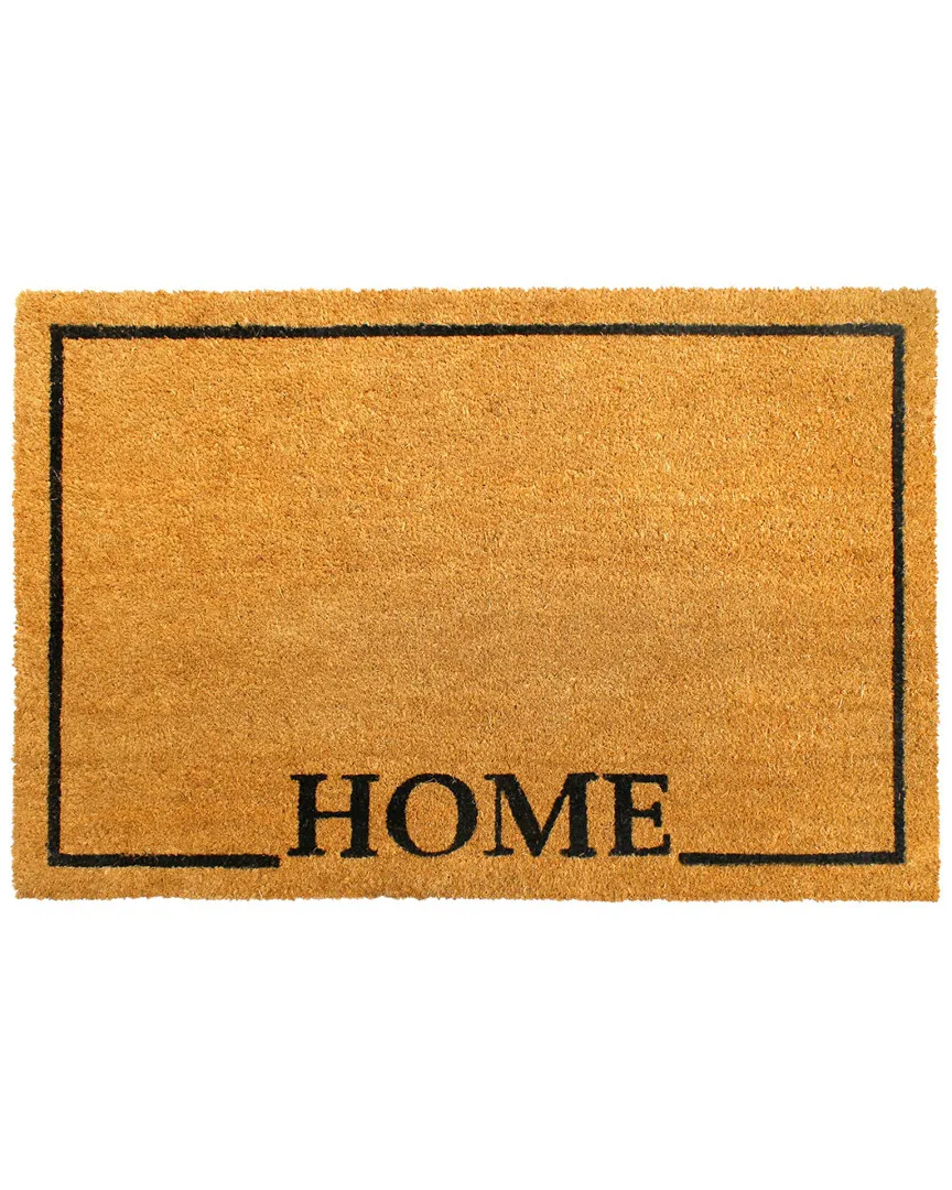 Home Square Coir Doormat - Natural Black image