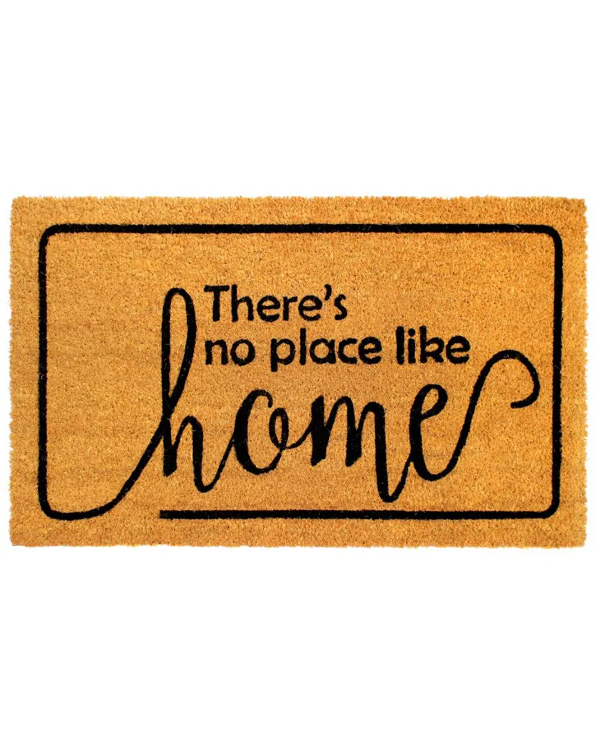 No Place Like Home Coir Doormat - Black