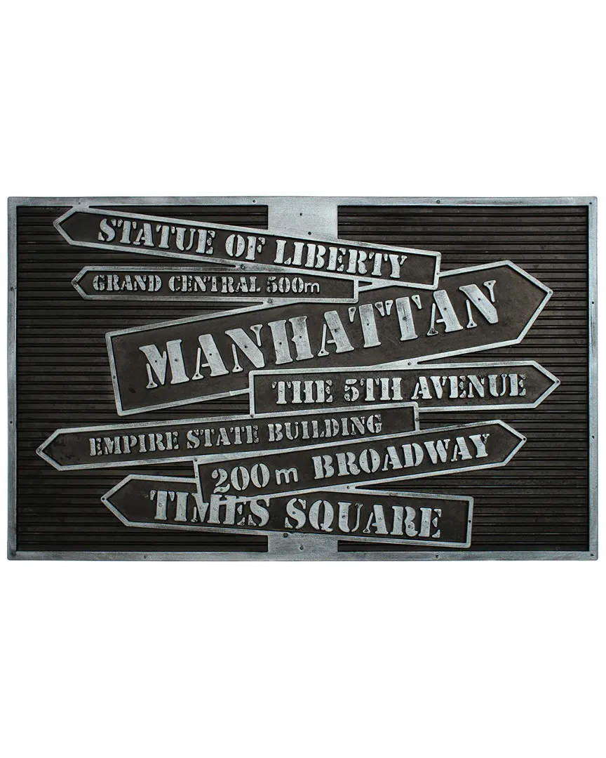 NYC Signs Coir Doormat - Black, Silver image