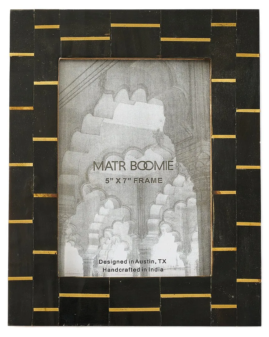 Andhera Dash 5x7 Picture Frame - Black, Horn