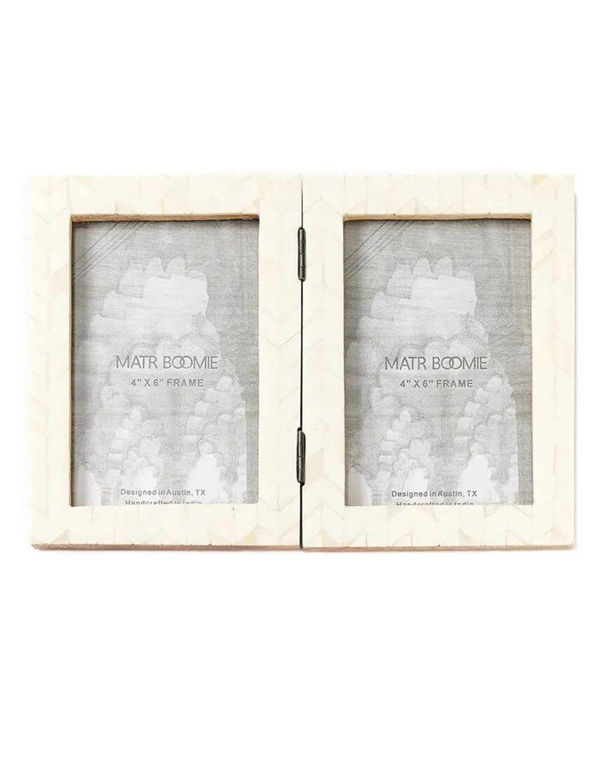 Artemis 4x6 Double Picture Frame - Cream, Bone