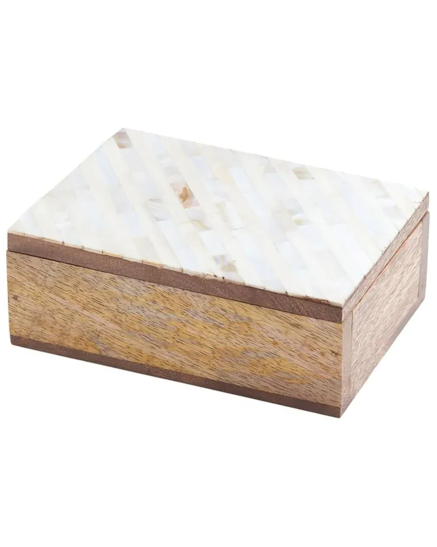 Chandani Moonbeams Treasure Box - White, Mango Wood image