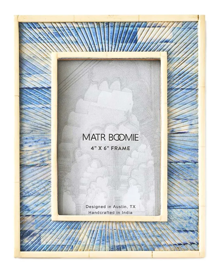 Neela 3x3 Picture Frame - Blue, Bone