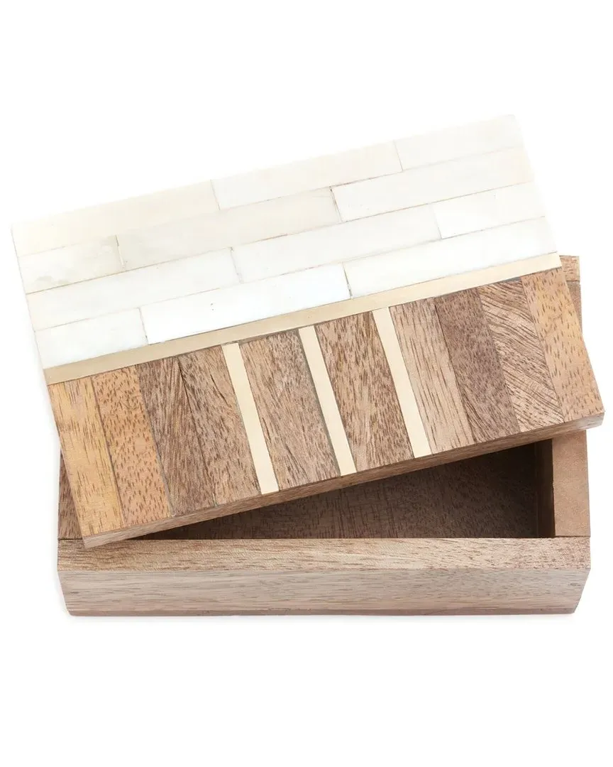 Sammita Treasure Box - White, Mango Wood image